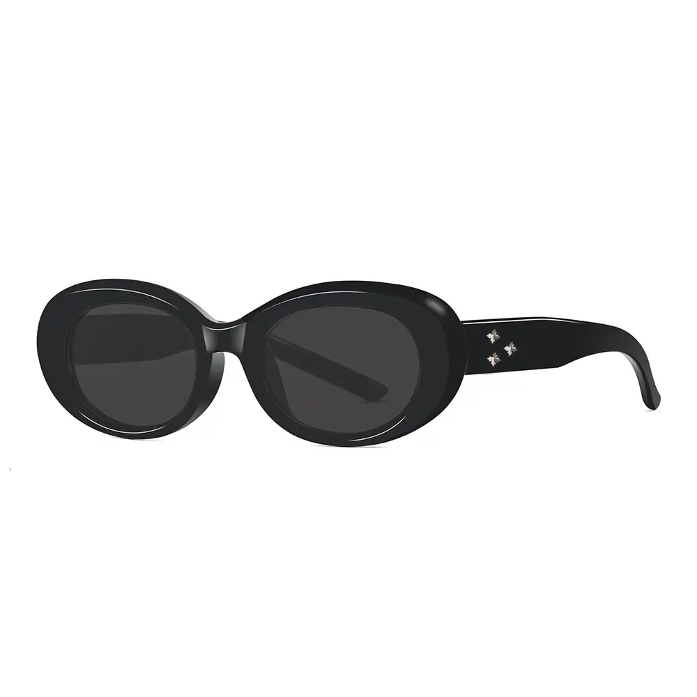 Korean Style Women Sunglasses UV400 Black - Image 6