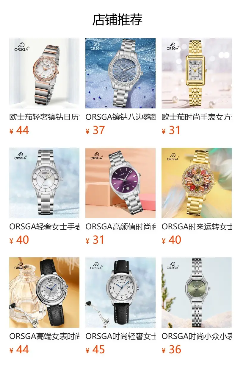 ORSGA Women's Rose Gold Diamond Watch White Leather Band — feature 16
