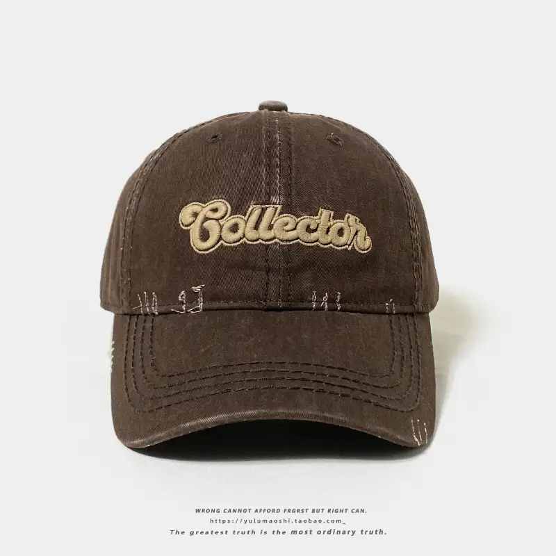 Women Retro Baseball Cap Pink Embroidered Small Letter — feature 11