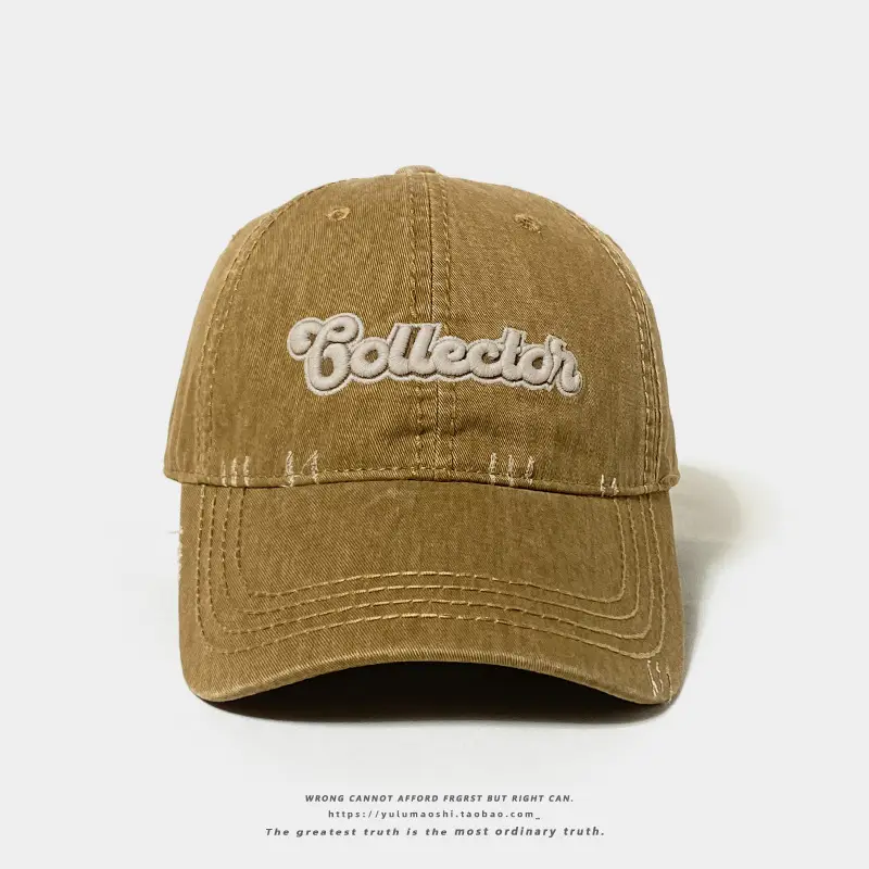 Women Retro Baseball Cap Pink Embroidered Small Letter — feature 12