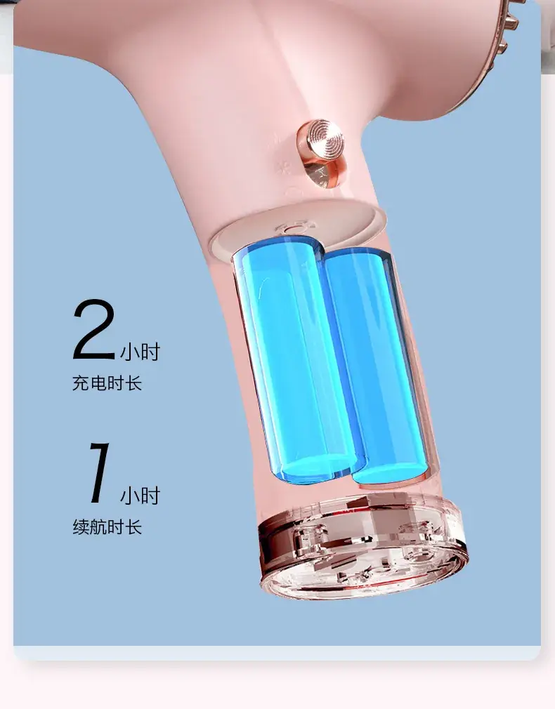Wireless Hair Dryer with Negative Ion Technology Blue Light — feature 10