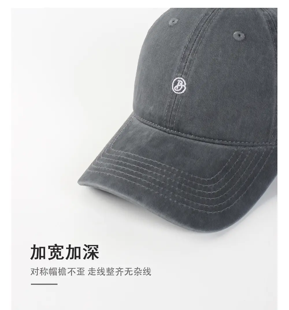 Women's Navy B-Letter Baseball Cap with Extra Length — feature 4