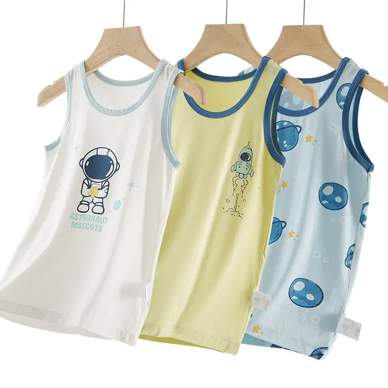 Kids Knitted Sleeveless Vest Set Green Floral Middle Size