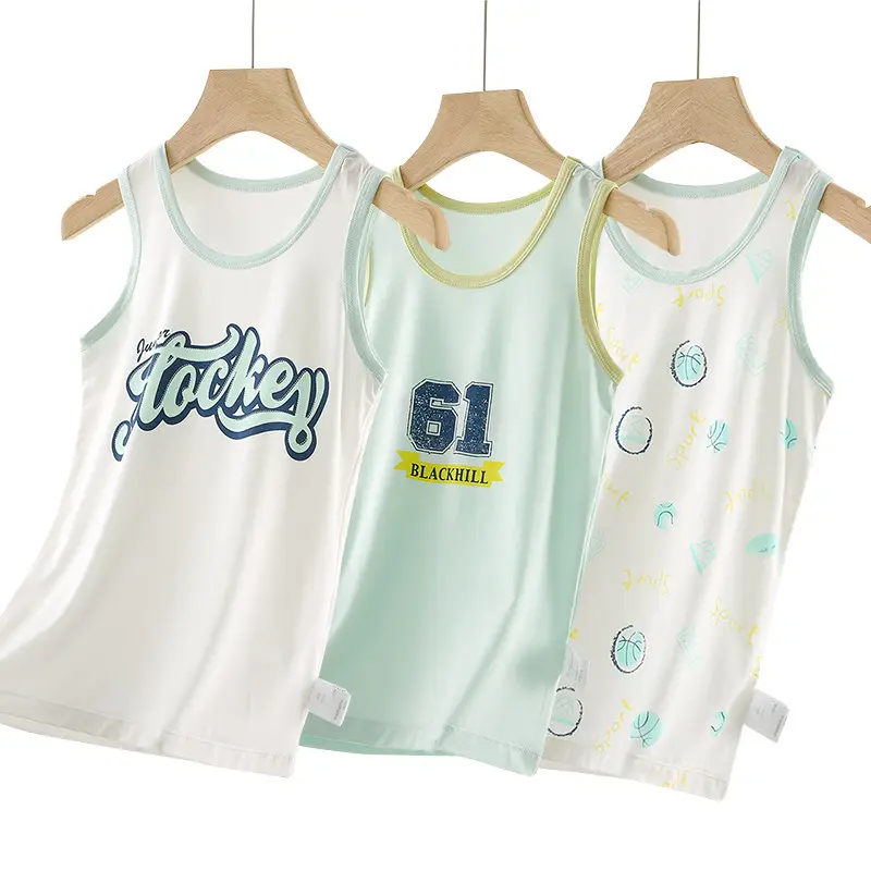 Kids Knitted Sleeveless Vest Set Green Floral Middle Size
