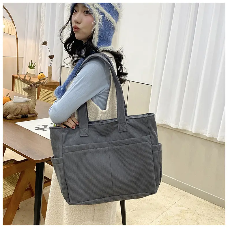 Women Lightweight Large Capacity Commuter Tote Bag Green — feature 11