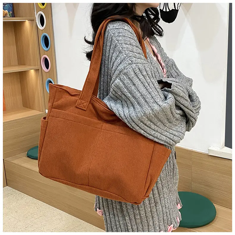 Women Lightweight Large Capacity Commuter Tote Bag Green — feature 17
