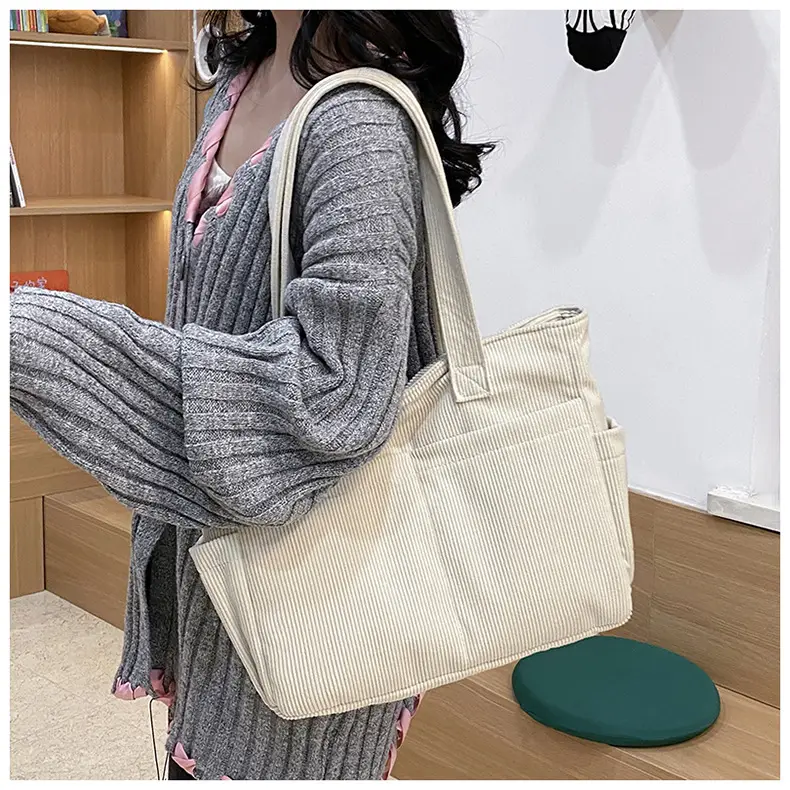 Women Lightweight Large Capacity Commuter Tote Bag Green — feature 21