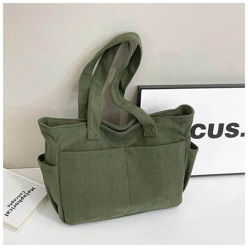 Women Lightweight Large Capacity Commuter Tote Bag Green — feature 23