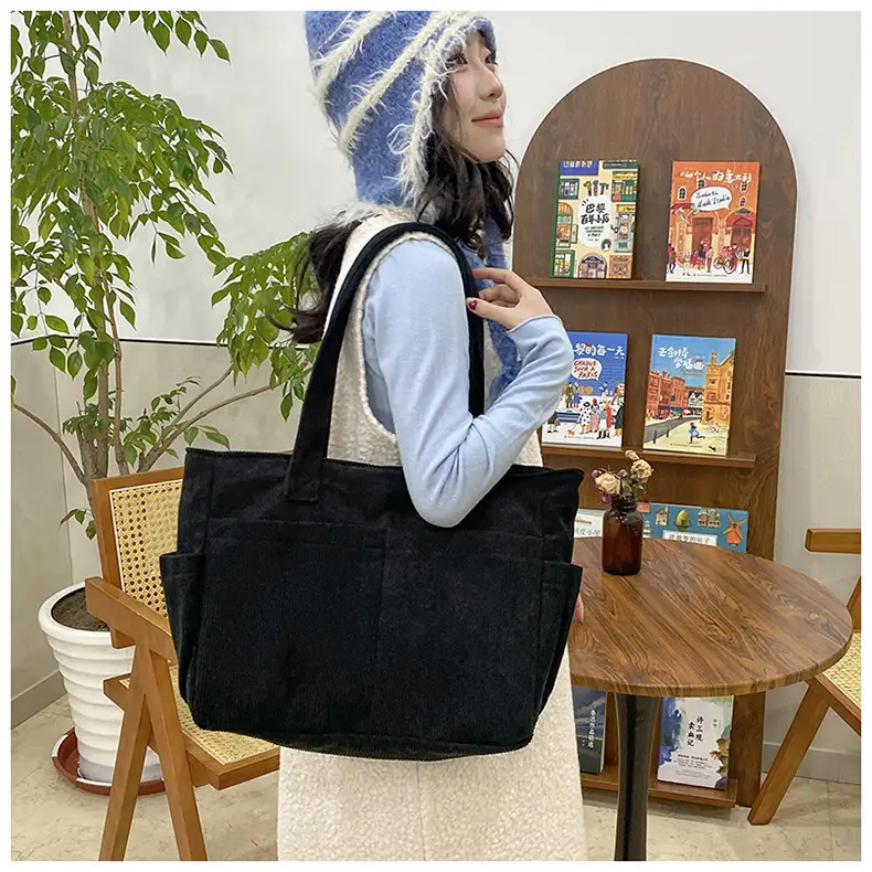 Women Lightweight Large Capacity Commuter Tote Bag Green — feature 9