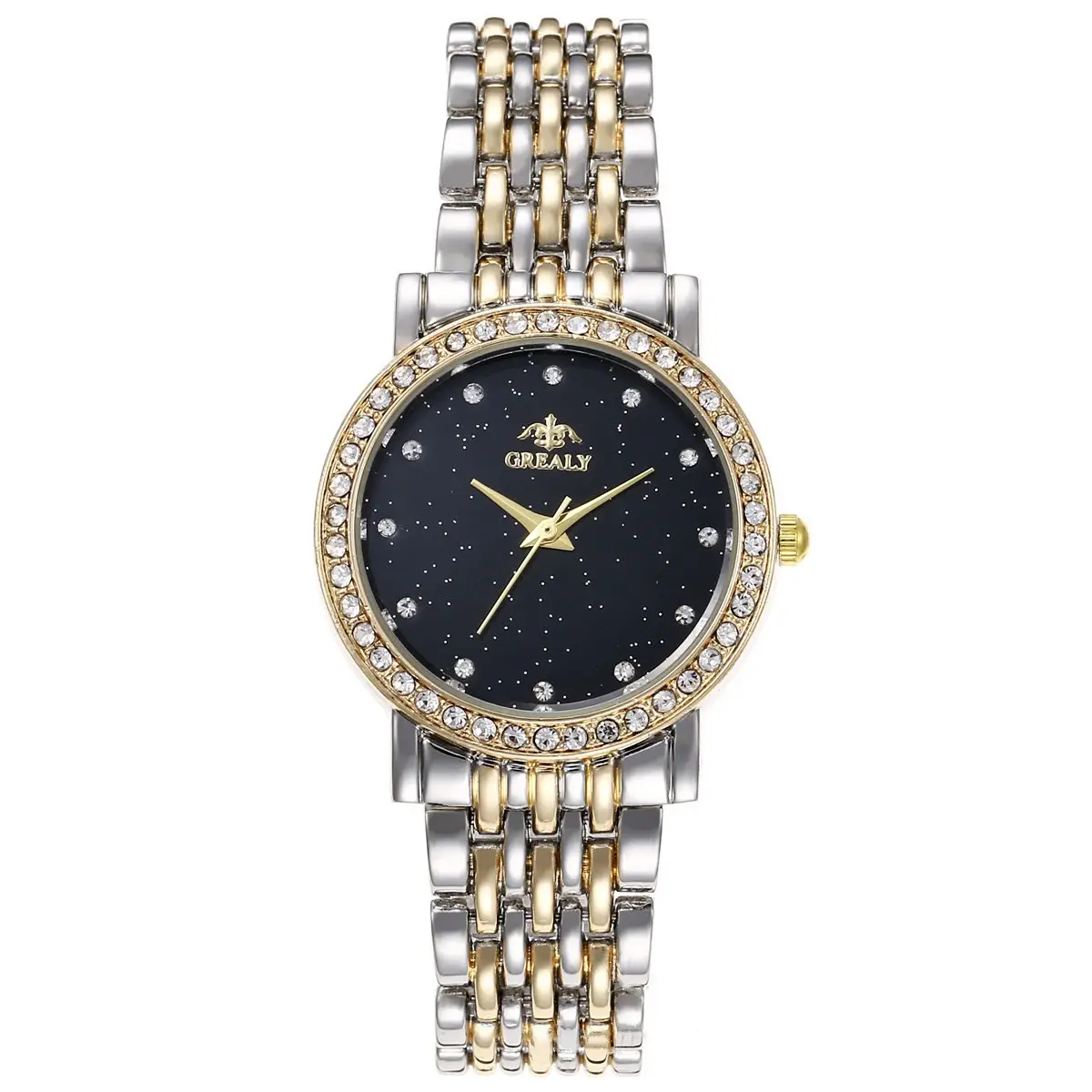 Women's Gold Starry Sky Quartz Watch with Diamond Bracelet — feature 15