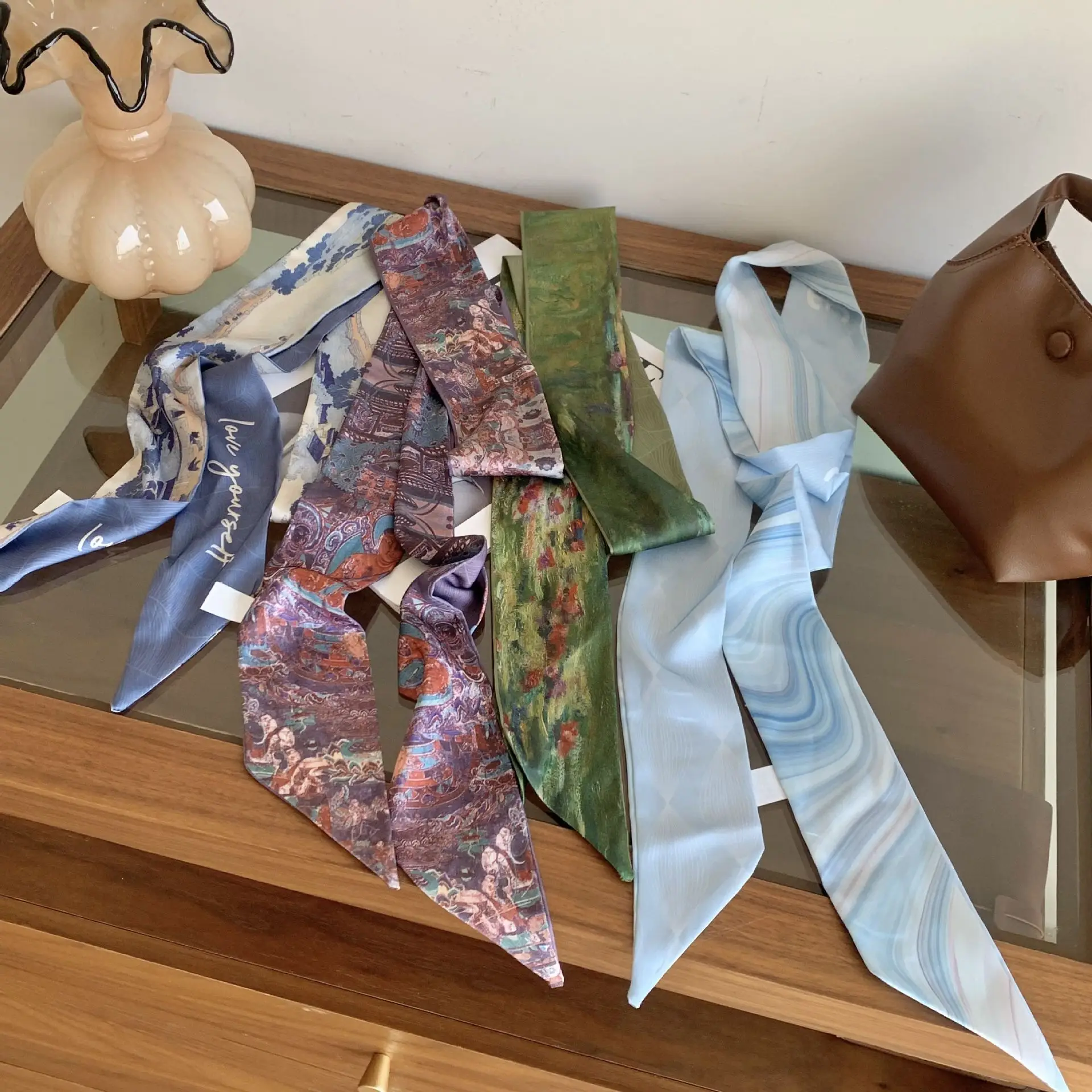 Women Silk Scarf Hair Belt Spring Summer High-end Matching - Image 7