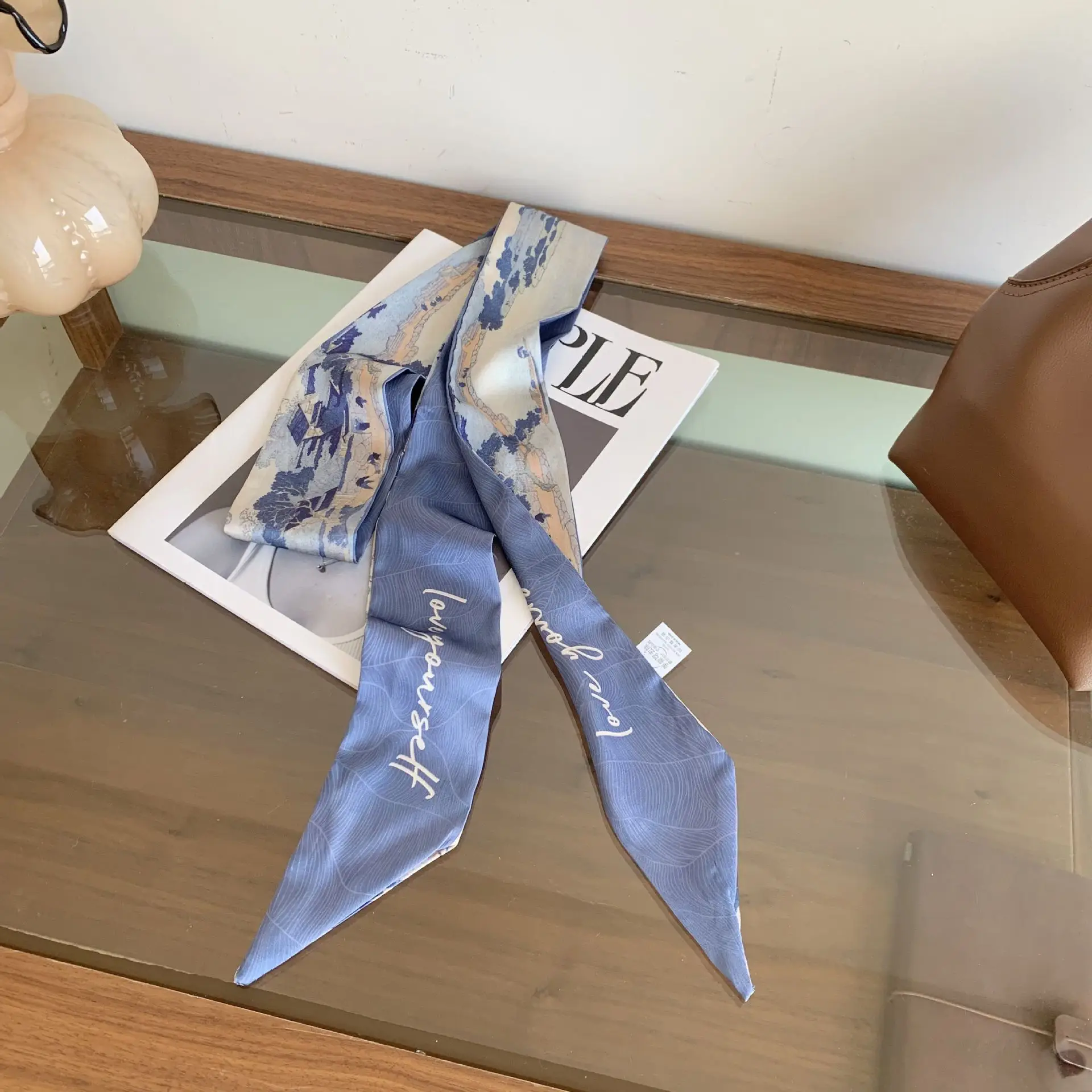 Women Silk Scarf Hair Belt Spring Summer High-end Matching - Image 2