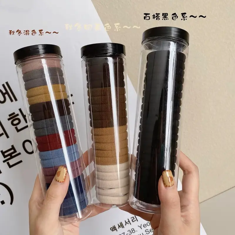 New Style Rubber Hair Band for Women Black Leather Case - Image 5