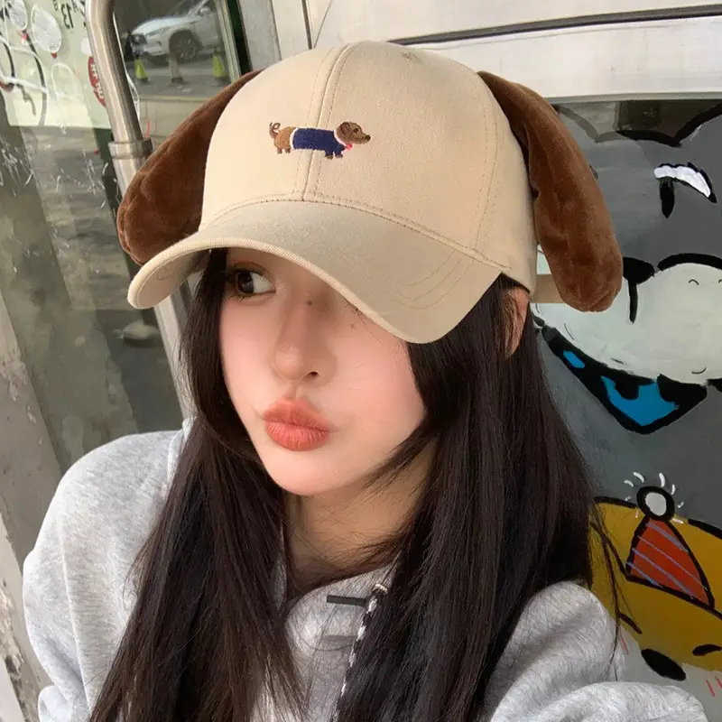 Cute Cartoon Poodle Cap for Women Girls Spring Summer - Image 2