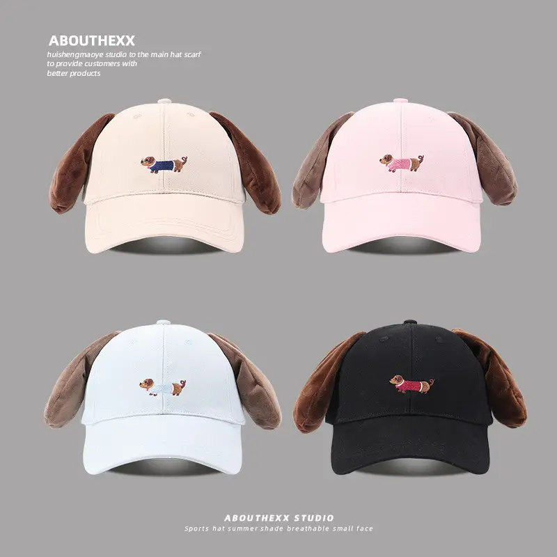 Cute Cartoon Poodle Cap for Women Girls Spring Summer - Image 4