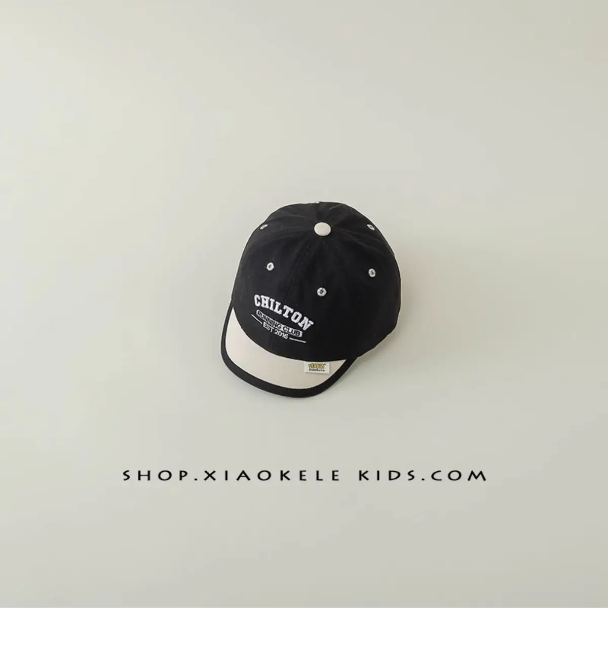 Kids Black Letter Embroidered Cap Spring Autumn β feature 16