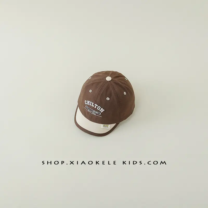 Kids Black Letter Embroidered Cap Spring Autumn - Image 4