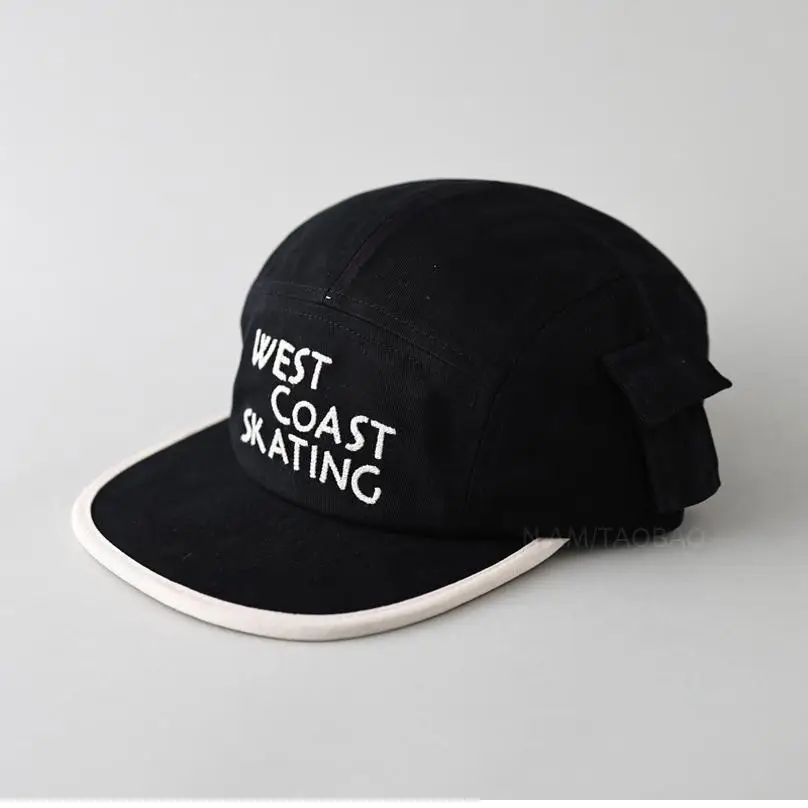 West Coast Skating Black Cap for Men Women - Image 6