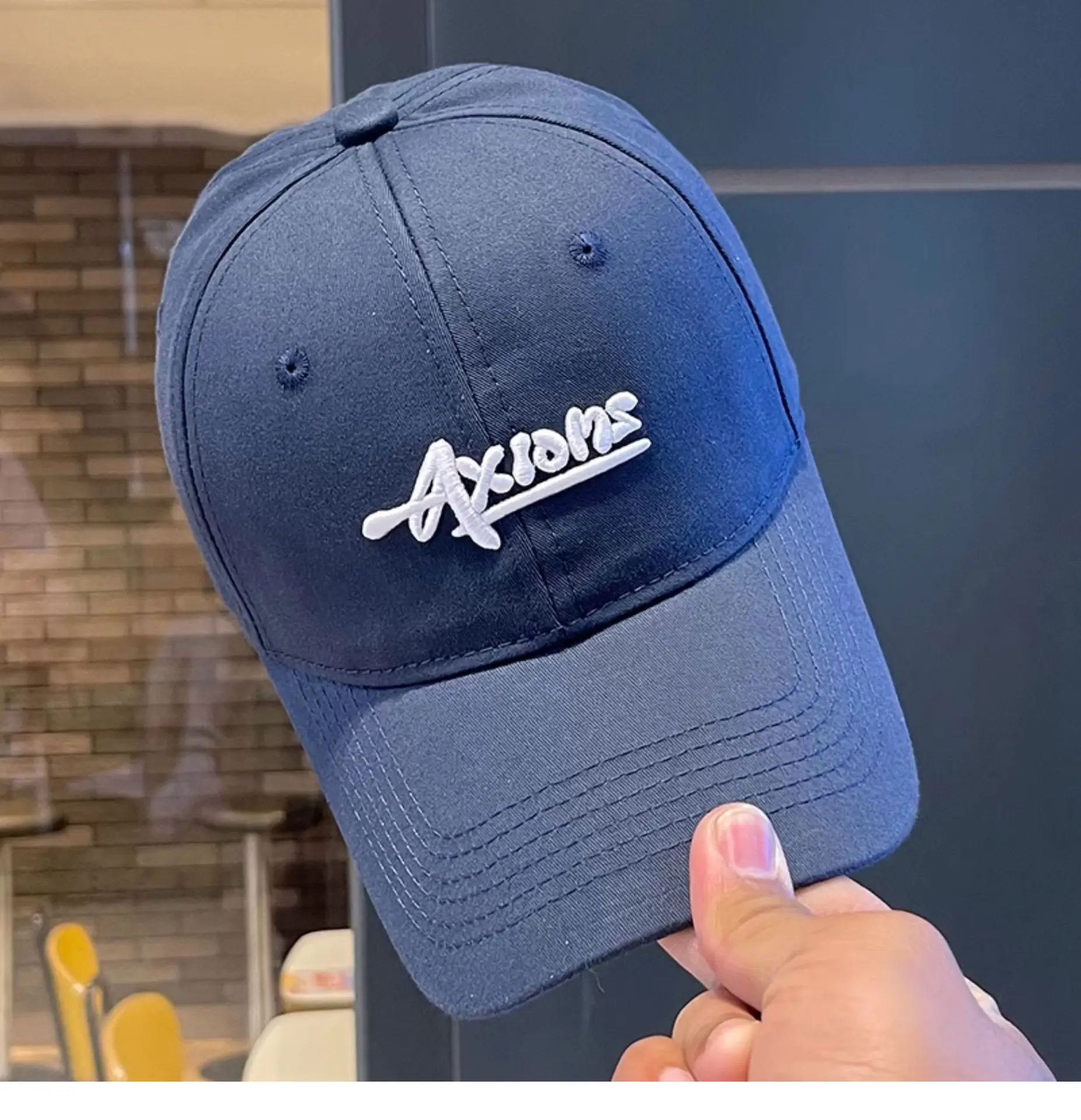 2025 Letter Embroidered Baseball Cap Women Men Navy Blue — feature 20