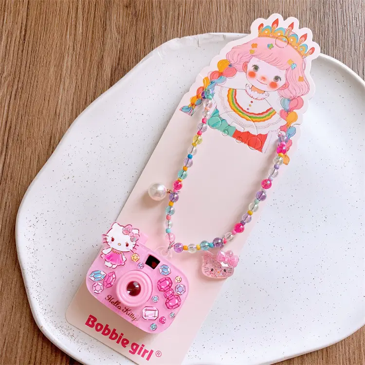 Cute Cartoon Beaded Necklace for Girls Birthday Gift