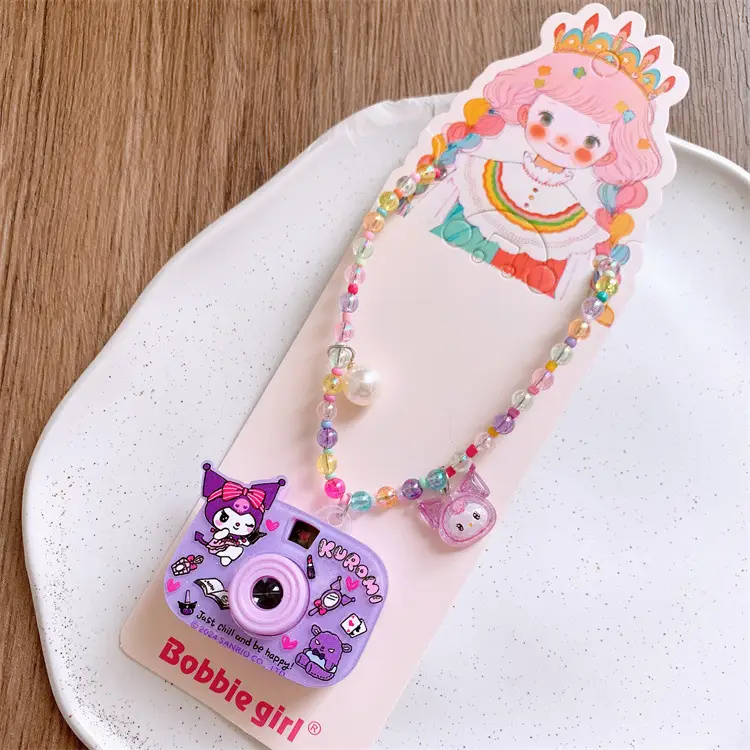 Cute Cartoon Beaded Necklace for Girls Birthday Gift