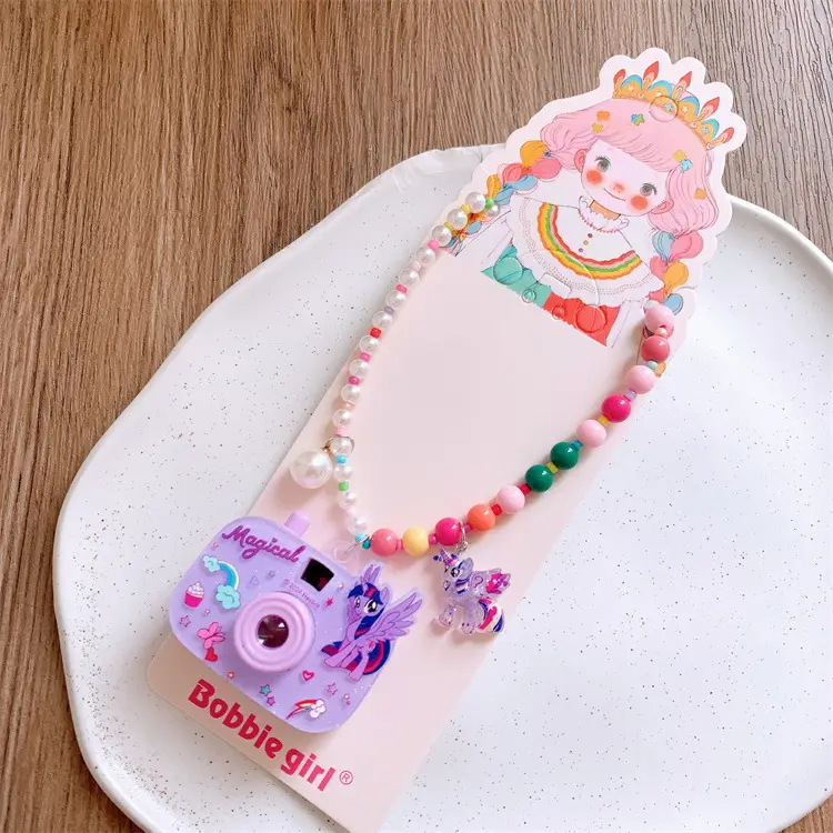 Cute Cartoon Beaded Necklace for Girls Birthday Gift