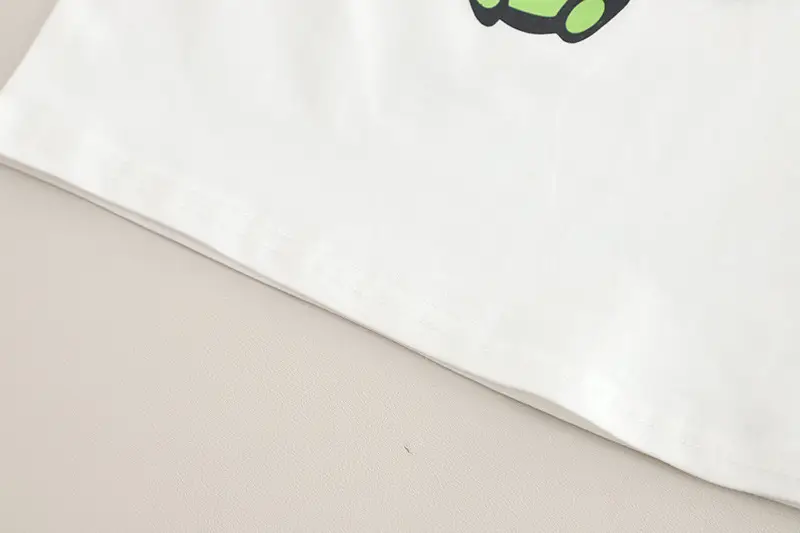Children Cotton T-Shirt Shorts Set Green White Baby Summer — feature 11