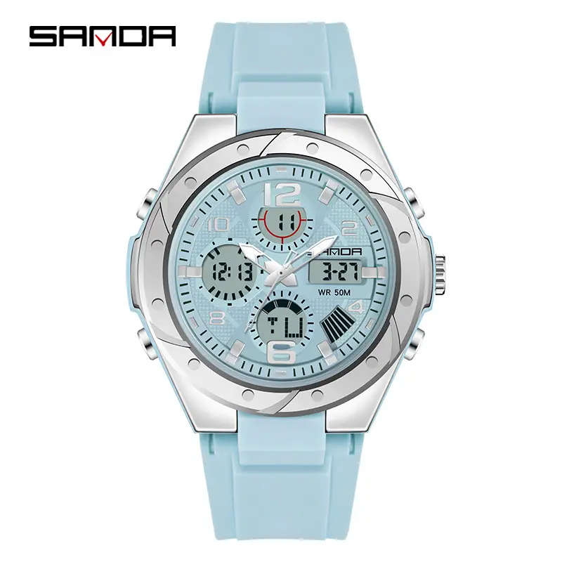 Sanda Military Wind Digital Sport Watch Black Large Dial - Image 34