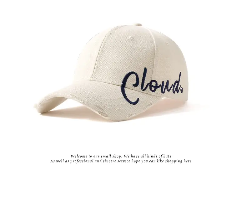 Clouds Embroidered Maroon Baseball Cap All Season — feature 17