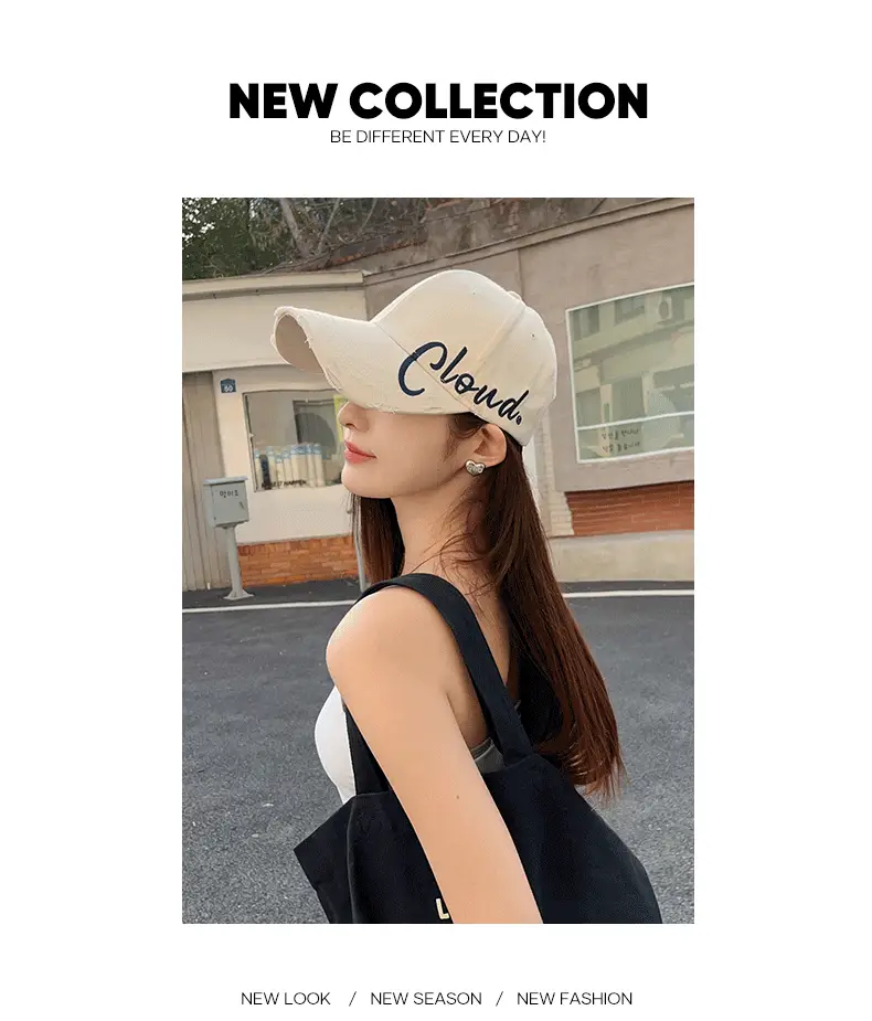 Clouds Embroidered Maroon Baseball Cap All Season — feature 7
