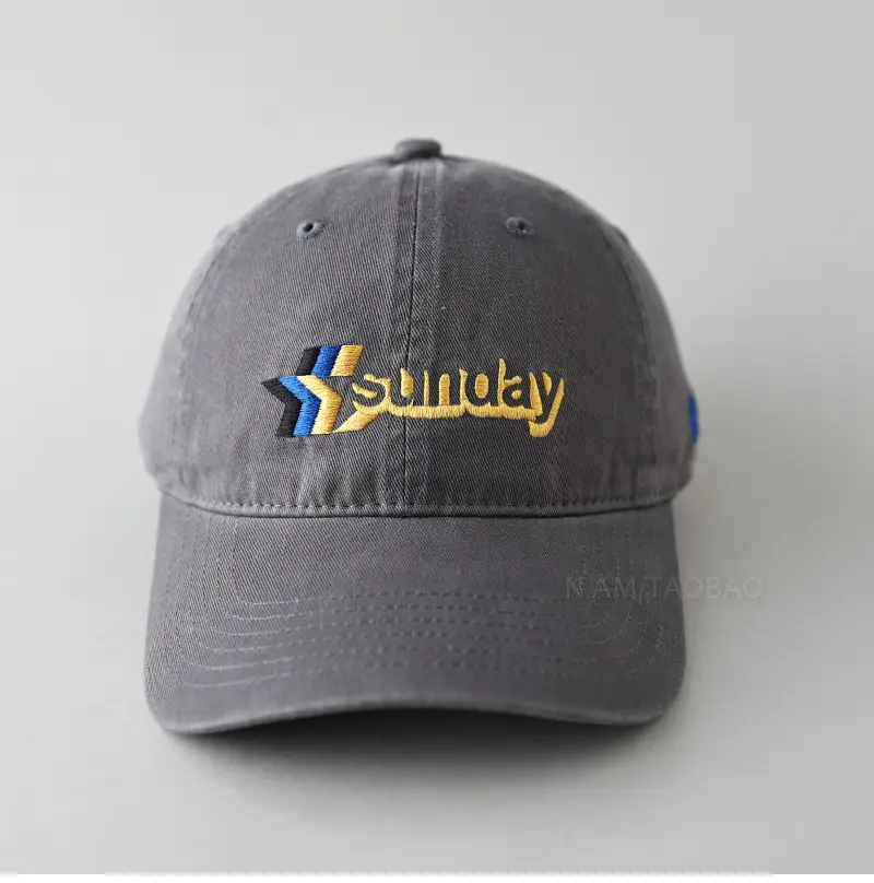 Maroon Vintage Letter Embroidered Baseball Cap Unisex — feature 6