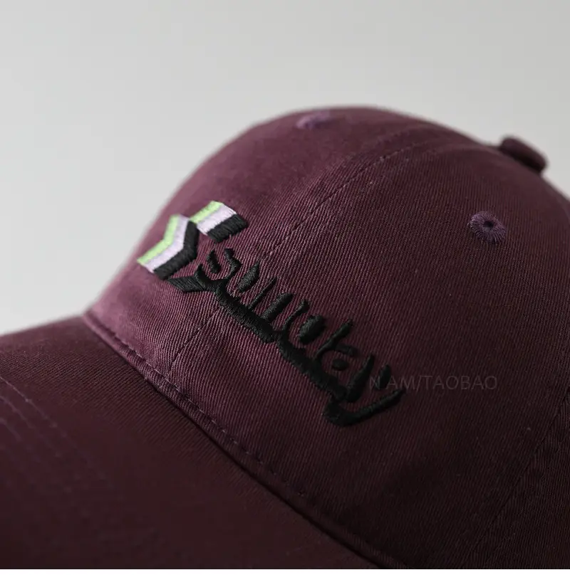 Maroon Vintage Letter Embroidered Baseball Cap Unisex — feature 8