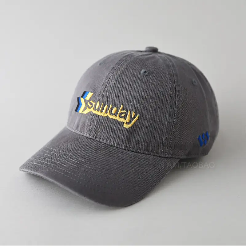 Maroon Vintage Letter Embroidered Baseball Cap Unisex - Image 5
