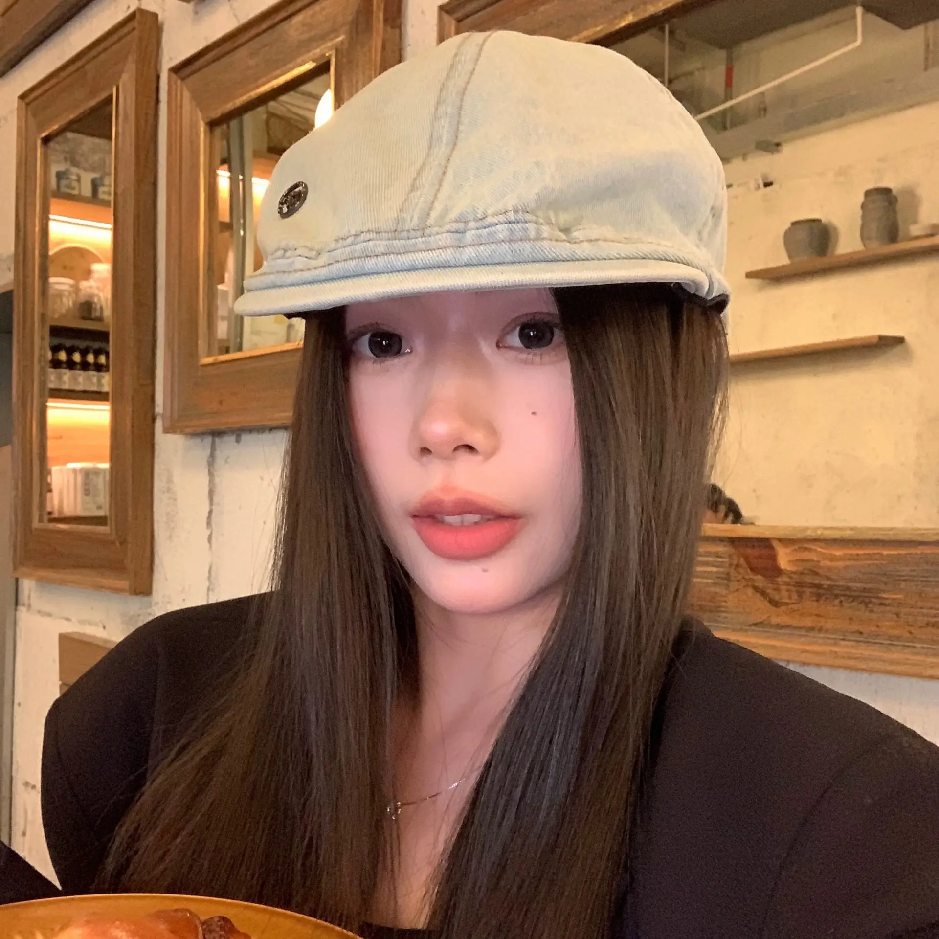 Women's Ancient Korean Style Denim Cap Forward Anti-Wear - Image 5