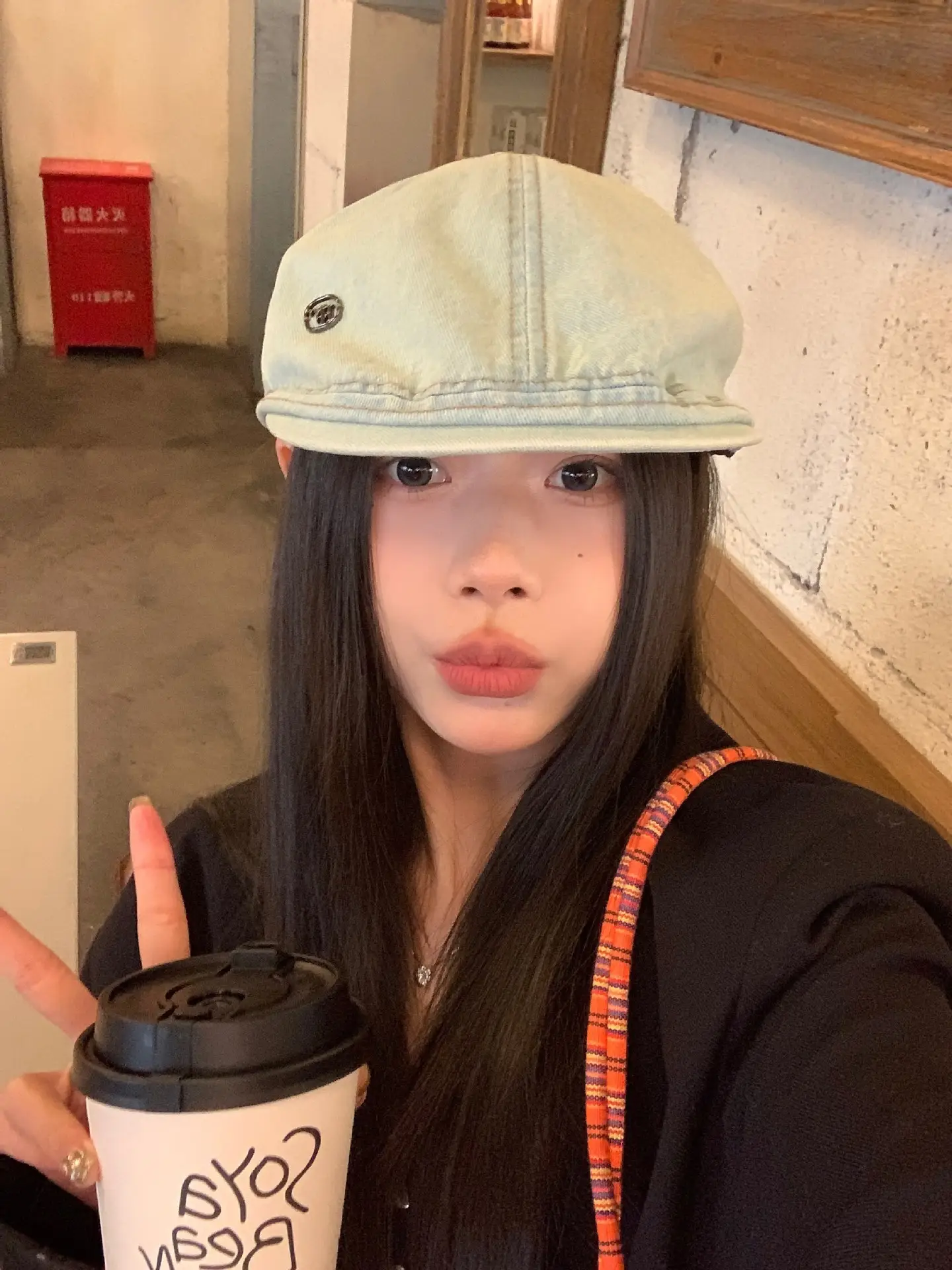 Women's Ancient Korean Style Denim Cap Forward Anti-Wear — feature 12