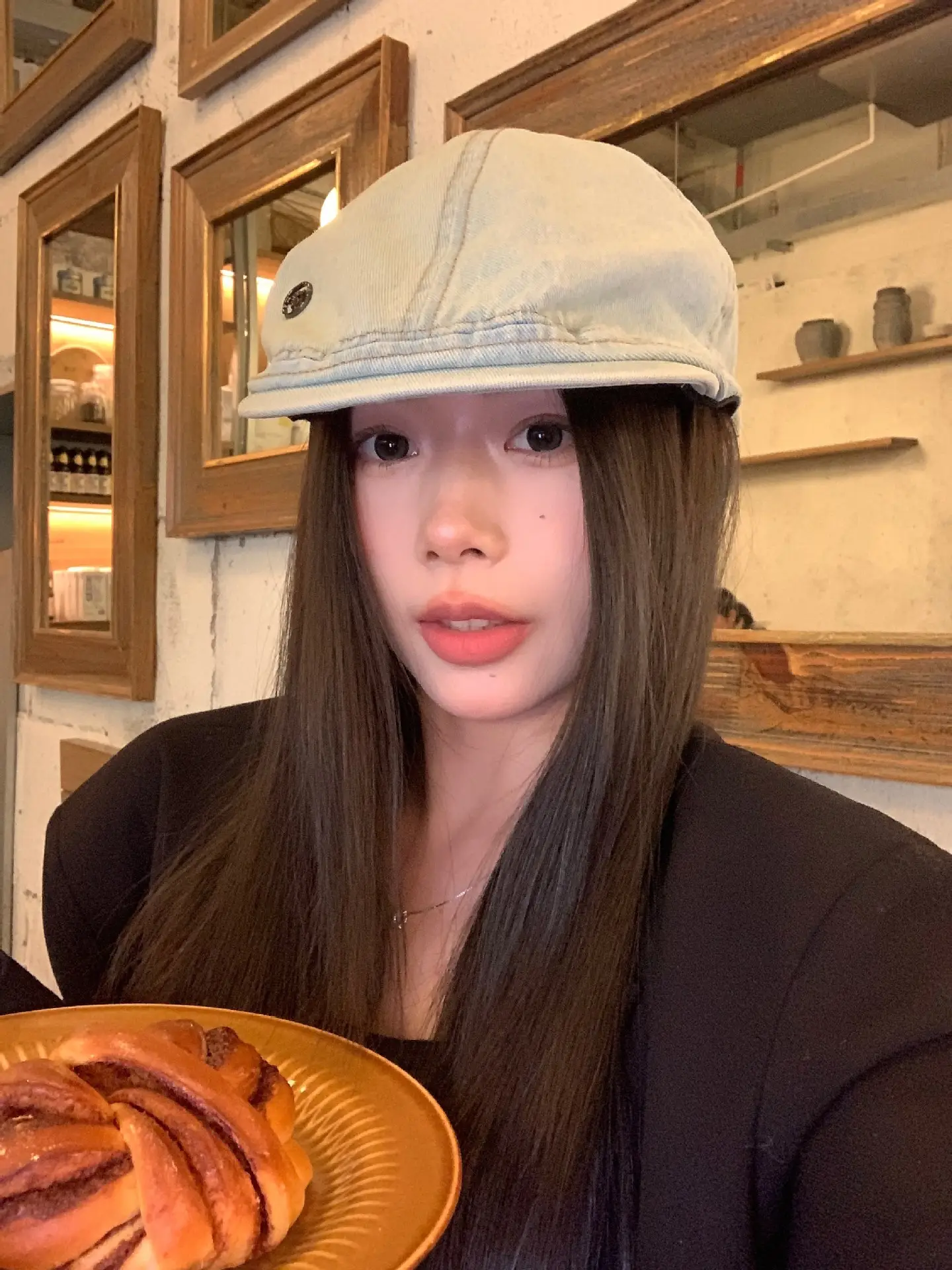 Women's Ancient Korean Style Denim Cap Forward Anti-Wear — feature 3