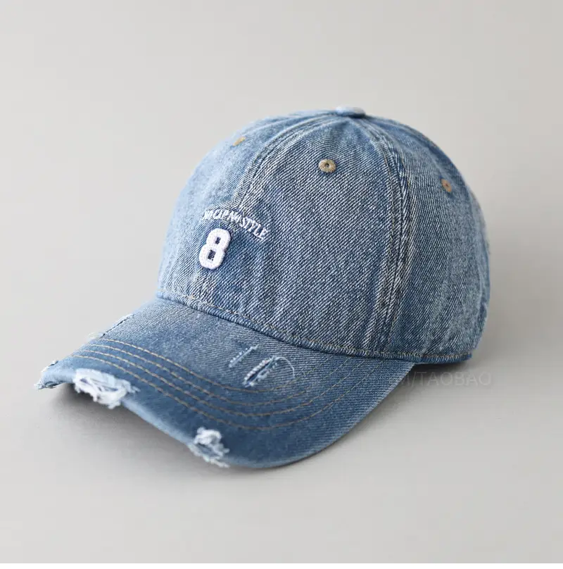 Black Digital Embroidered Baseball Cap for Men Women - Image 2