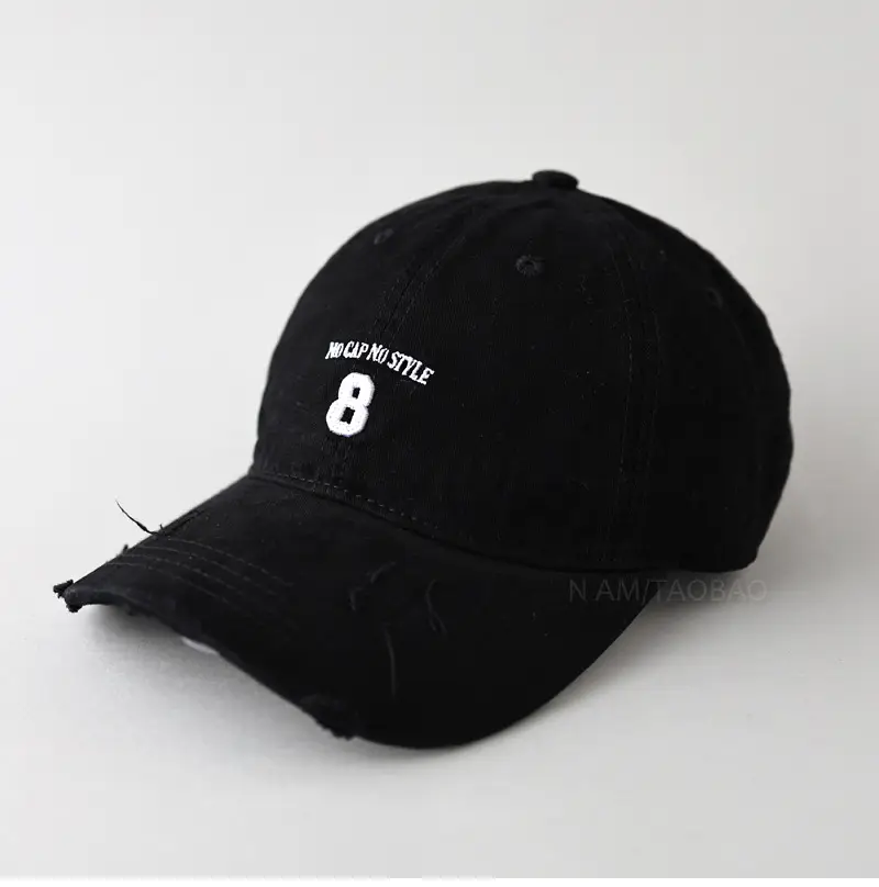 Black Digital Embroidered Baseball Cap for Men Women - Image 4