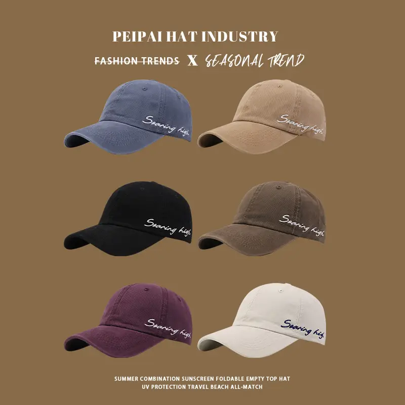 Pea Hat Men Women Spring Embroidered Washable All Colors - Image 8
