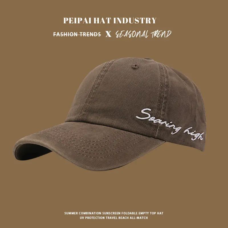 Pea Hat Men Women Spring Embroidered Washable All Colors — feature 5