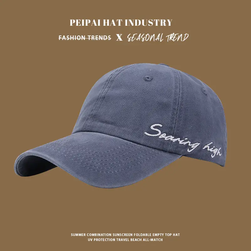 Pea Hat Men Women Spring Embroidered Washable All Colors - Image 5