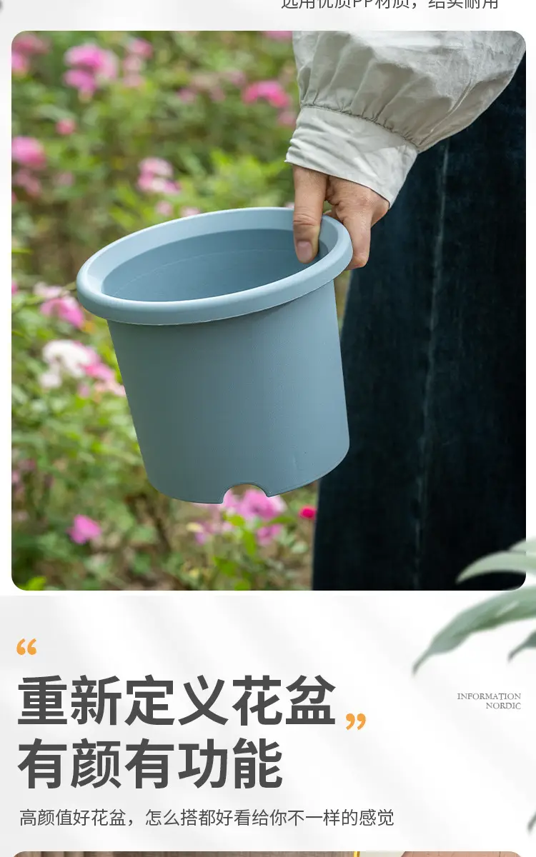 New High-grade Lazy Self-absorbent Plastic Flower Pot Thickened Big small size Office Meat Pot Non-watering Cross-border — feature 12