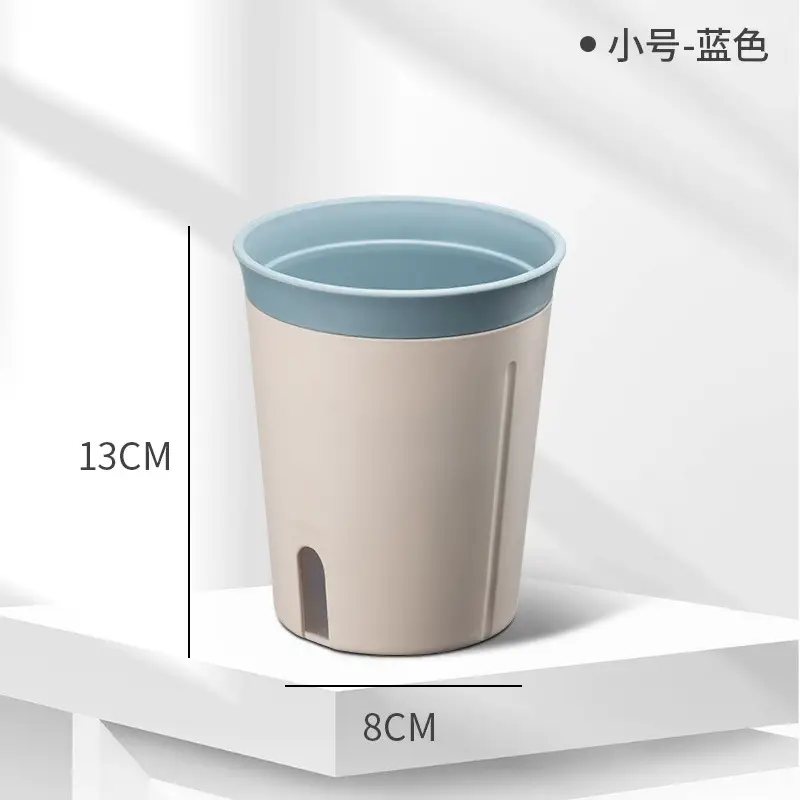 New High-grade Lazy Self-absorbent Plastic Flower Pot Thickened Big small size Office Meat Pot Non-watering Cross-border