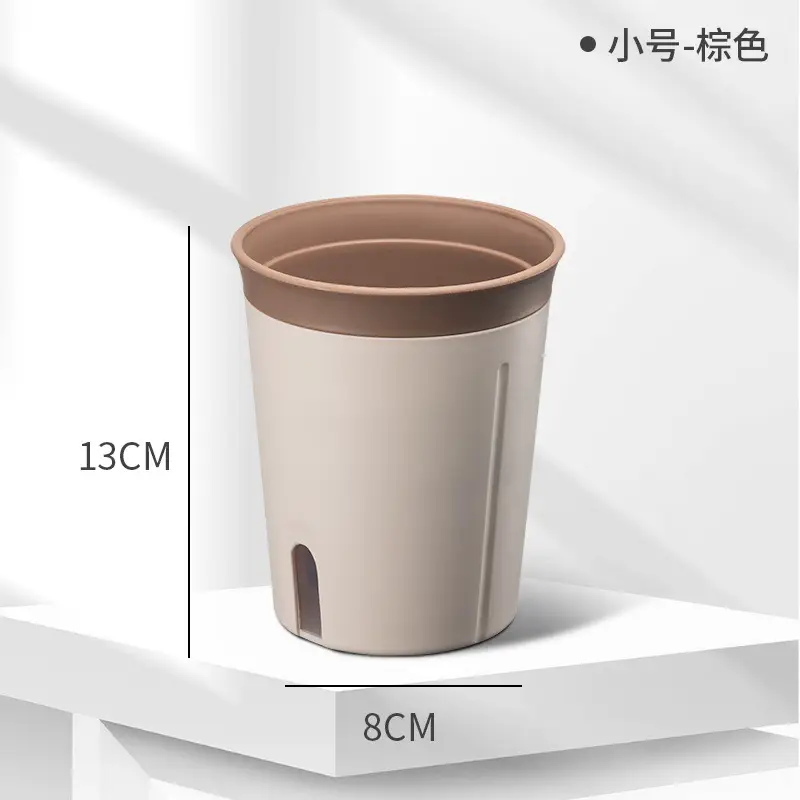New High-grade Lazy Self-absorbent Plastic Flower Pot Thickened Big small size Office Meat Pot Non-watering Cross-border