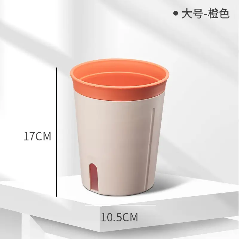 New High-grade Lazy Self-absorbent Plastic Flower Pot Thickened Big small size Office Meat Pot Non-watering Cross-border