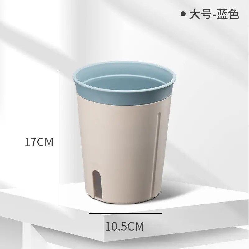 New High-grade Lazy Self-absorbent Plastic Flower Pot Thickened Big small size Office Meat Pot Non-watering Cross-border