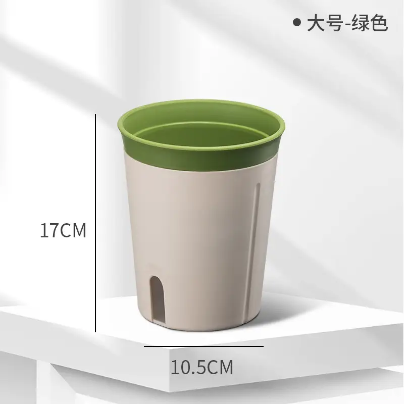 New High-grade Lazy Self-absorbent Plastic Flower Pot Thickened Big small size Office Meat Pot Non-watering Cross-border