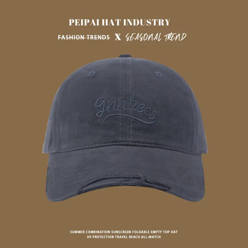 Early Spring Women Men Brown Embroidered Cap — feature 3