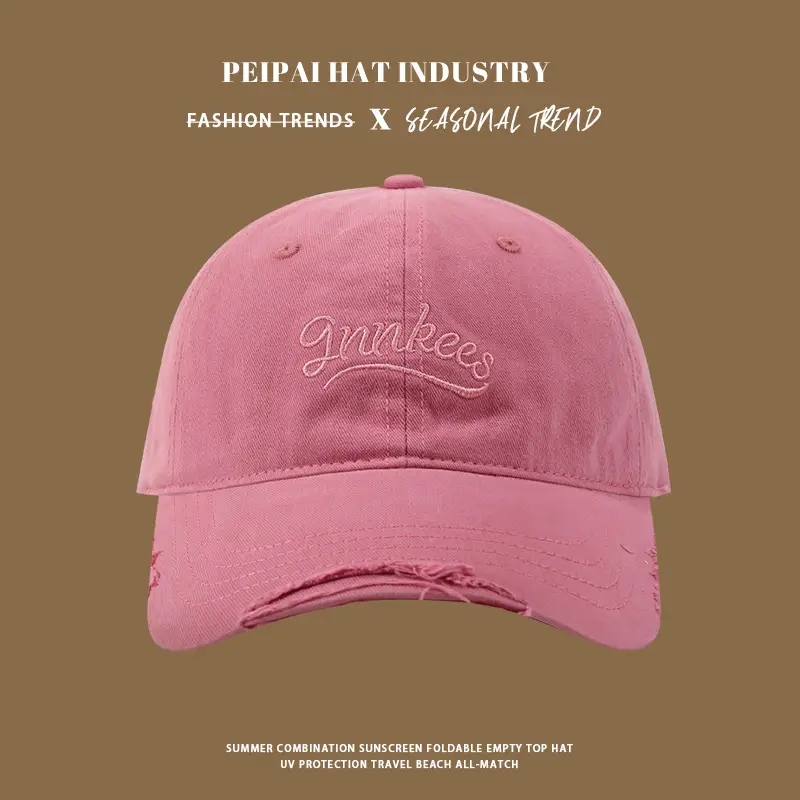 Early Spring Women Men Brown Embroidered Cap - Image 5