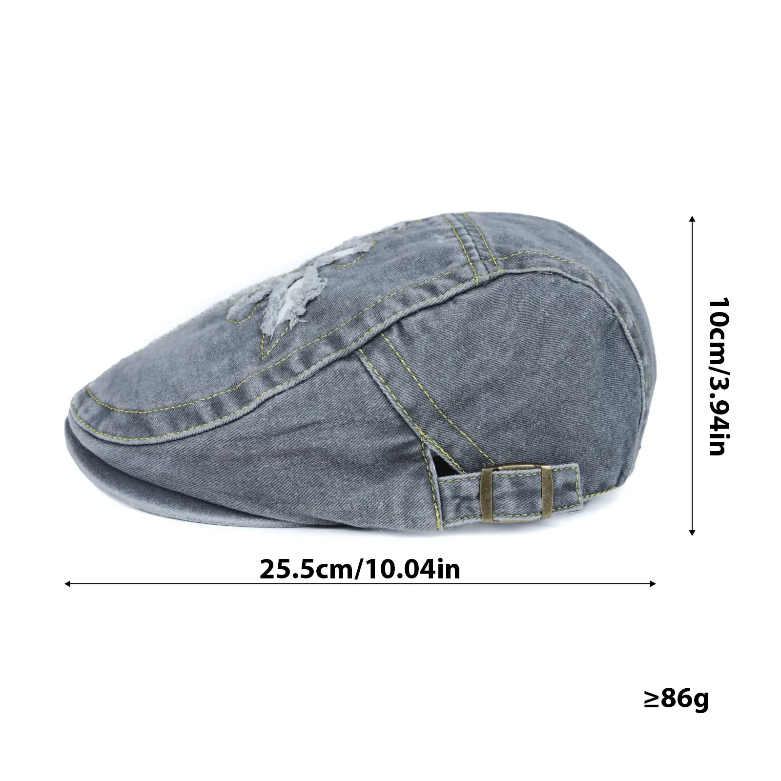 Women's Blue Embroidered Sunshade Cap - Image 7